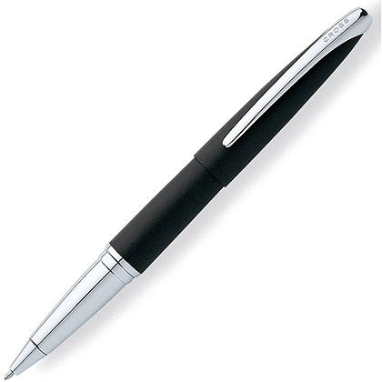 Ручка-роллер "Cross Аtx", 0.7 мм, черный, серебристый, стерж. черный
