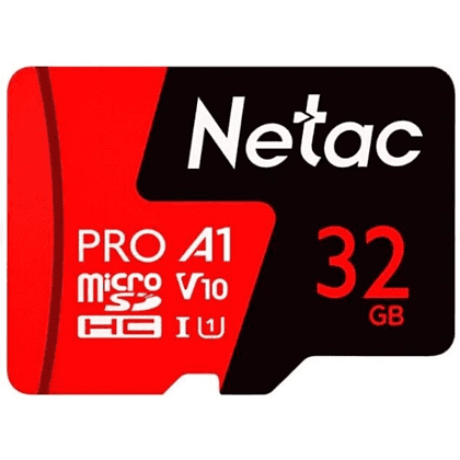 Карта памяти Netac MicroSDHC, 32 Gb, V10/U1/C10, P500 Extreme Pro 