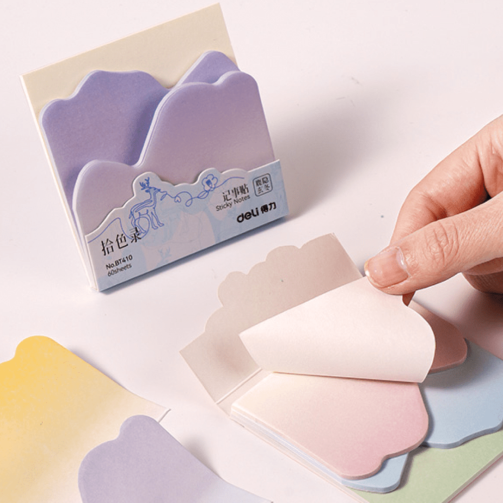 Бумага для заметок "Deli", 115х80 мм, 20 листов, 3 цвета, ассорти пастель - 2