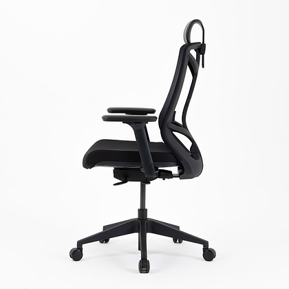 Кресло для руководителя "Nature II Slider", каркас черный, ткань, пластик, черный - 5