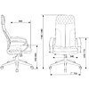 Кресло для руководителя Бюрократ "CH-608Fabric", ткань, пластик, черный - 6