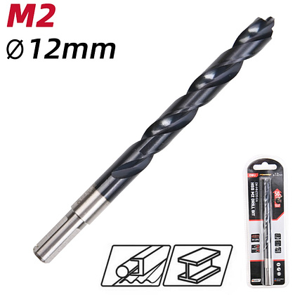 Сверло по металлу Deli RS EDH-MHZ120-E4, 12.0 мм, DIN 338, HSS-TiN - 2