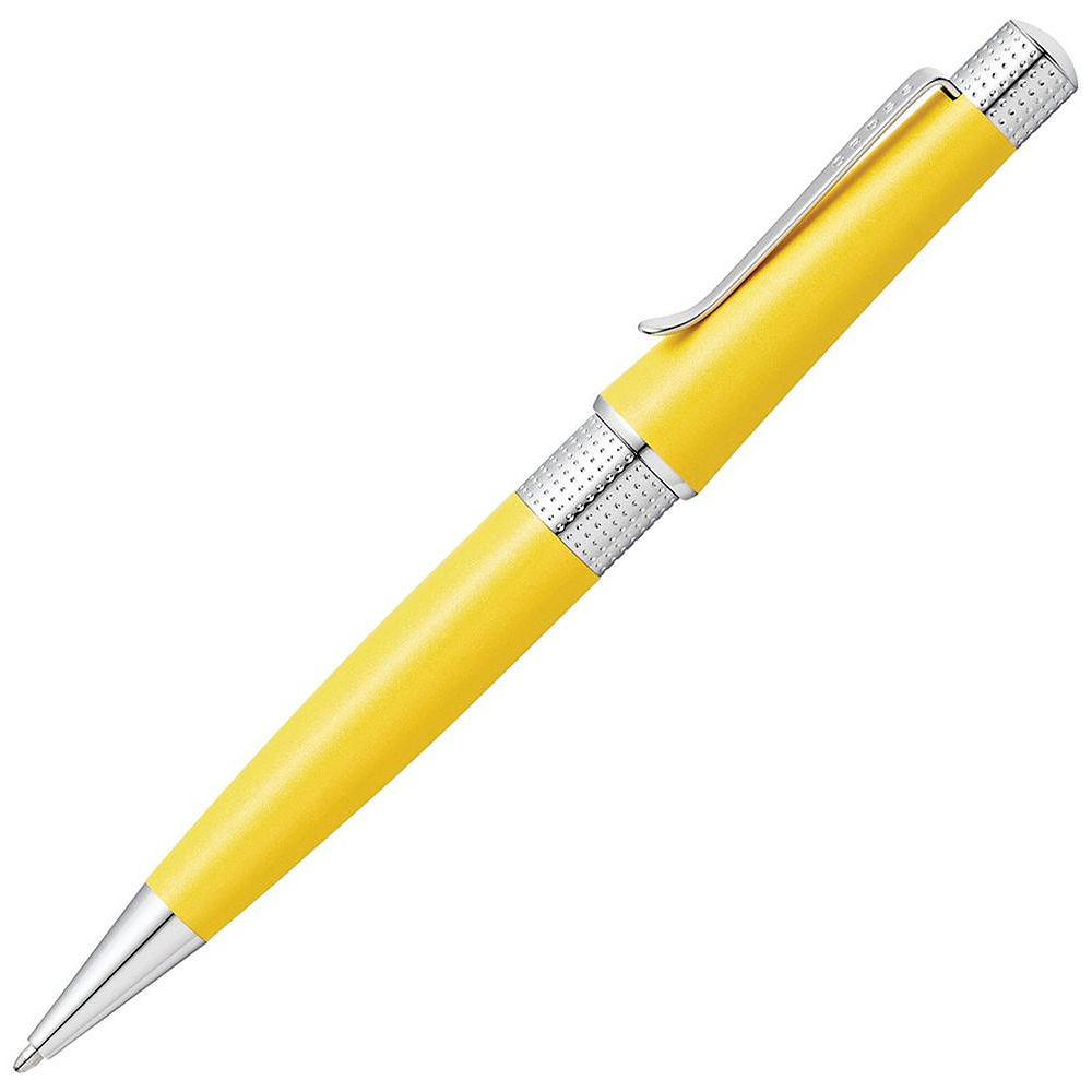 Ручка шариковая автоматическая "Beverly Sunrise Yellow Pearlescent", 0.7 мм, желтый, серебристый, стерж. черный - 2