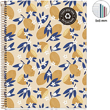 Тетрадь Miquelrius "Sweet Fruits Lemons", А4, 120 листов, клетка, желтый