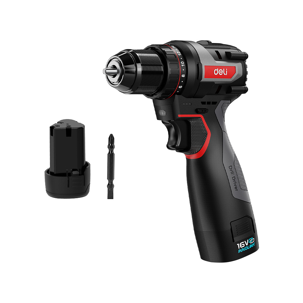 Аккумуляторная дрель-шуруповерт Deli RS EDE-DZ16-1D2 16 В, 45 Нм, 2 АКБ, 2 Ач, сумка
