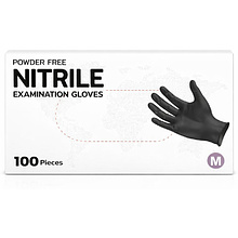 Перчатки нитриловые неопудренные одноразовые, черный