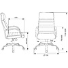 Кресло для руководителя "Бюрократ T-8010SL", экокожа, хром, черный - 5