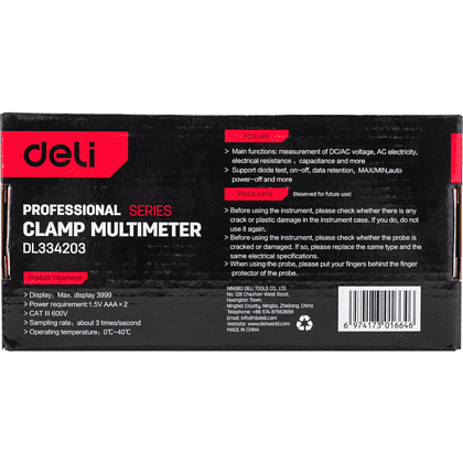 Токоизмерительные клещи Deli RS EDL334203 - 9