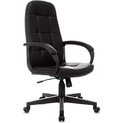 Кресло для руководителя Бюрократ "CH 002", экокожа, пластик, черный