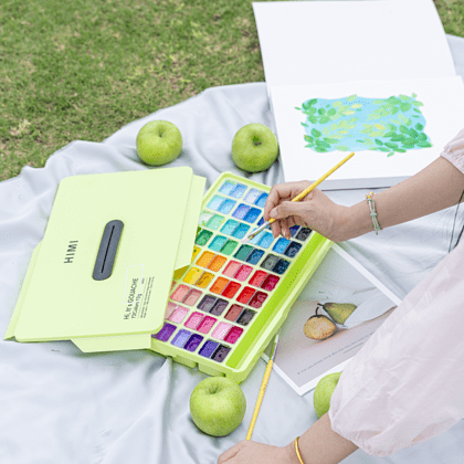 Краски гуашевые "Himi Jelly Cup", набор 72 цветов, 12 мл, кювета, пластиковый футляр - 4