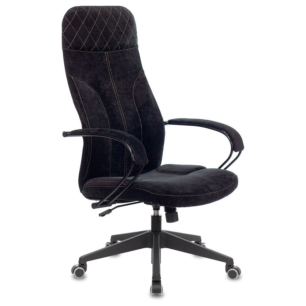 Кресло для руководителя Бюрократ "CH-608Fabric", ткань, пластик, черный