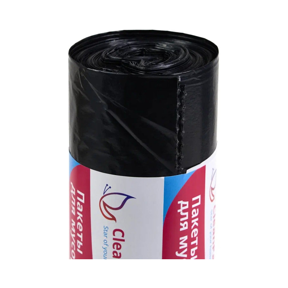 Мешки для мусора CleanPavline Выгодные, 240 л, 35 мкм, 88х120 см, ПВД, 10 шт/рулон, черный - 3