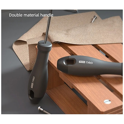 Отвертка Deli HS EHT1106, SL6х150 мм, Soft Touch, черный - 6