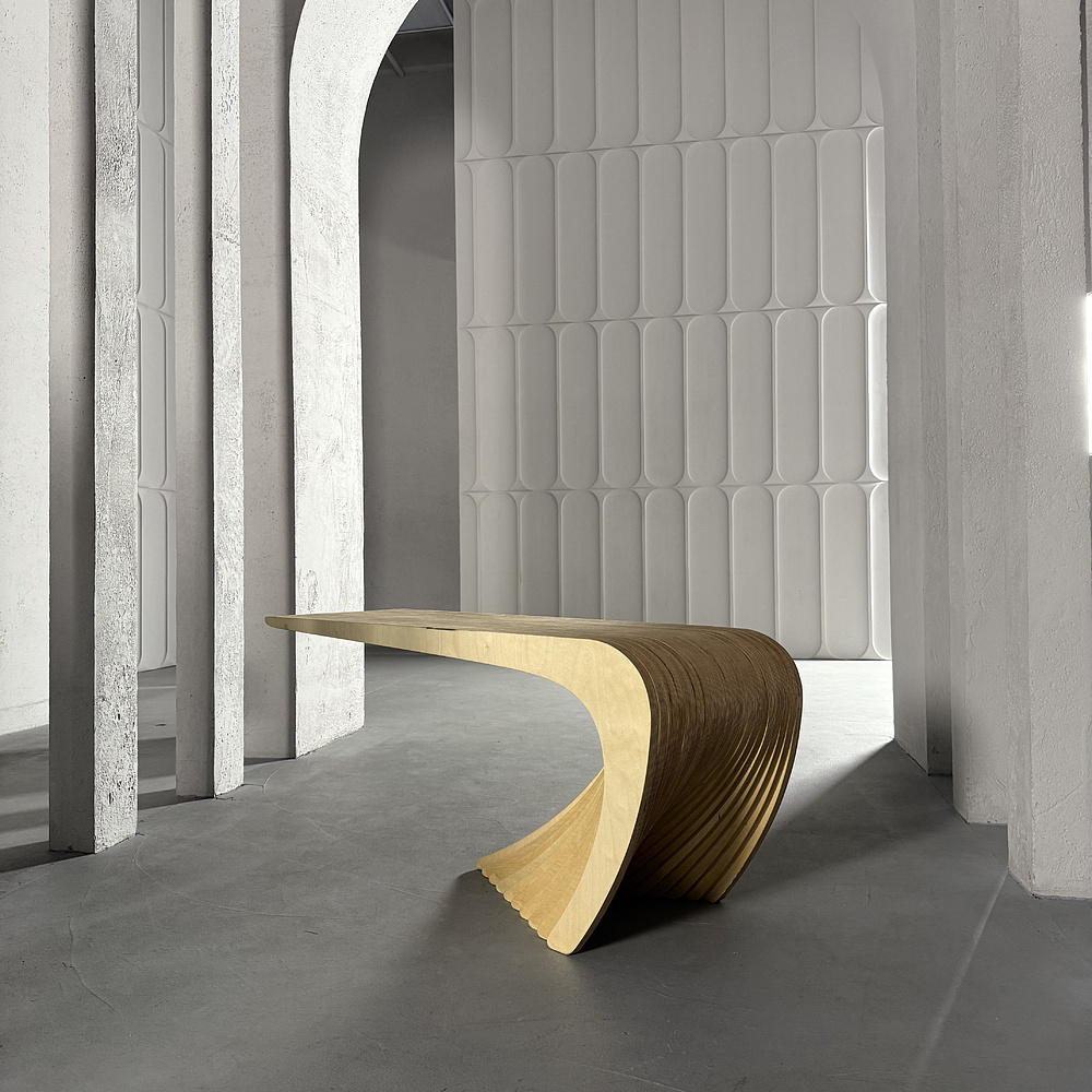 Журнальный столик Karlinwood GAP L 1170х360х470 мм, фанера натуральная - 4