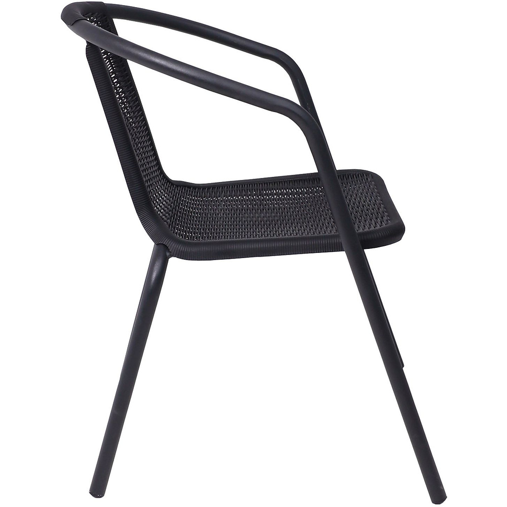Кресло садовое AksHome RVERONA, PP, черный, сталь-черная - 9