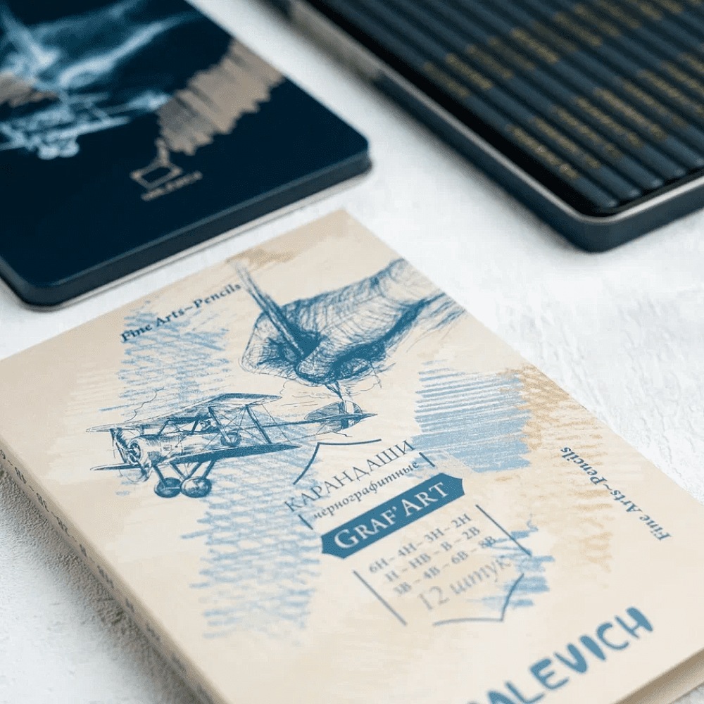 Карандаш чернографитный "Малевичъ", 12 шт, набор - 6