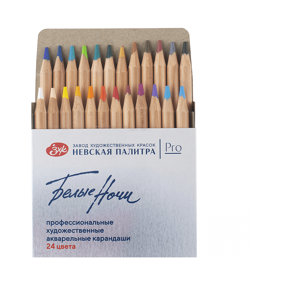 Карандаш акварельный "Белые ночи", набор 24 цветов, картонная коробка - 3