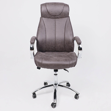 Кресло для руководителя AksHome "Legran", ткань, хром, коричневый - 2