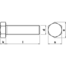 Болт шестигранный М6х25 мм, DIN 933/ГОСТ 7798-70, цинк, 5 кг