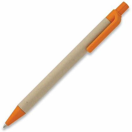 Ручка шариковая автоматическая "Cartoon", 0.7 мм, коричневый, оранжевый, стерж. синий