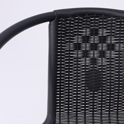 Кресло садовое AksHome RVERONA, PP, черный, сталь-черная - 13