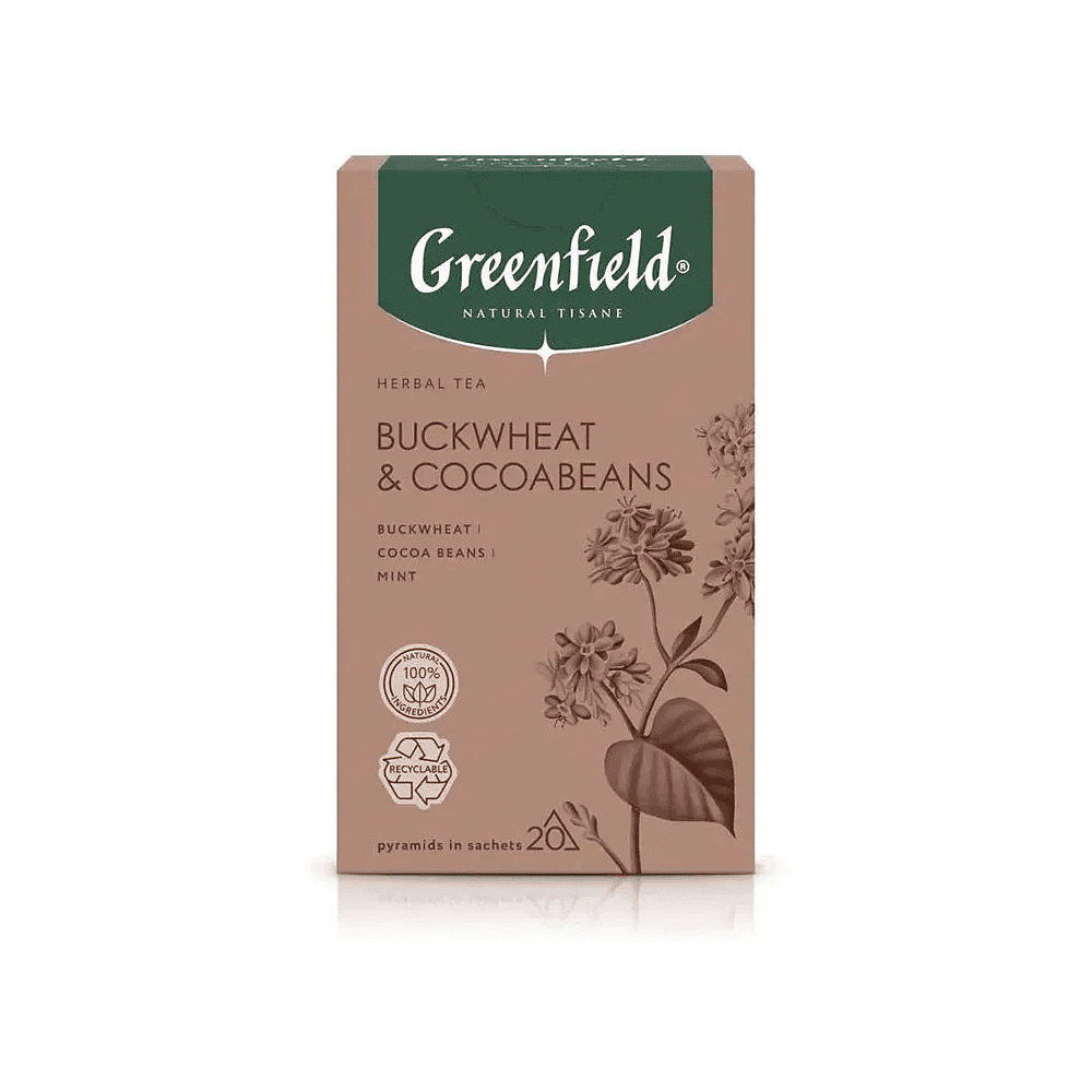 Чайный напиток "Greenfield Tisane Buckwheat&Cocoabeans", 20 пакетиков x 1.8 г, с гречихой и какао-бобами