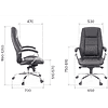 Кресло для руководителя "Kron", экокожа, металл, коричневый - 4