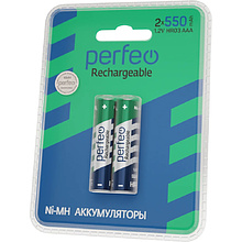 Аккумуляторные батарейки Perfeo AAA550mAh/2BL, 2 шт.