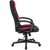 Кресло игровое "Бюрократ Zombie-9", экокожа, ткань, пластик, черный, красный - 3