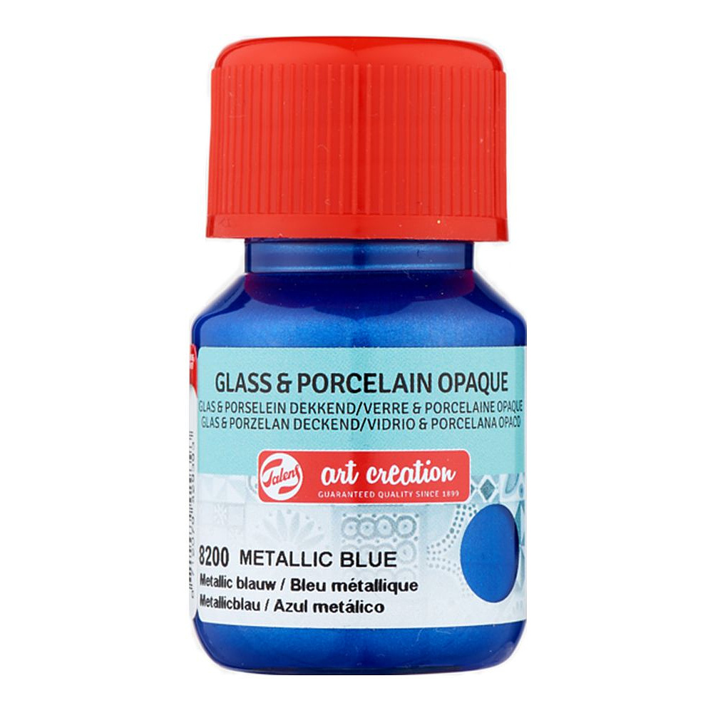 Краски декоративные "GLASS&PORCELAIN OPAQUE", 30 мл, 8200 синий металлик