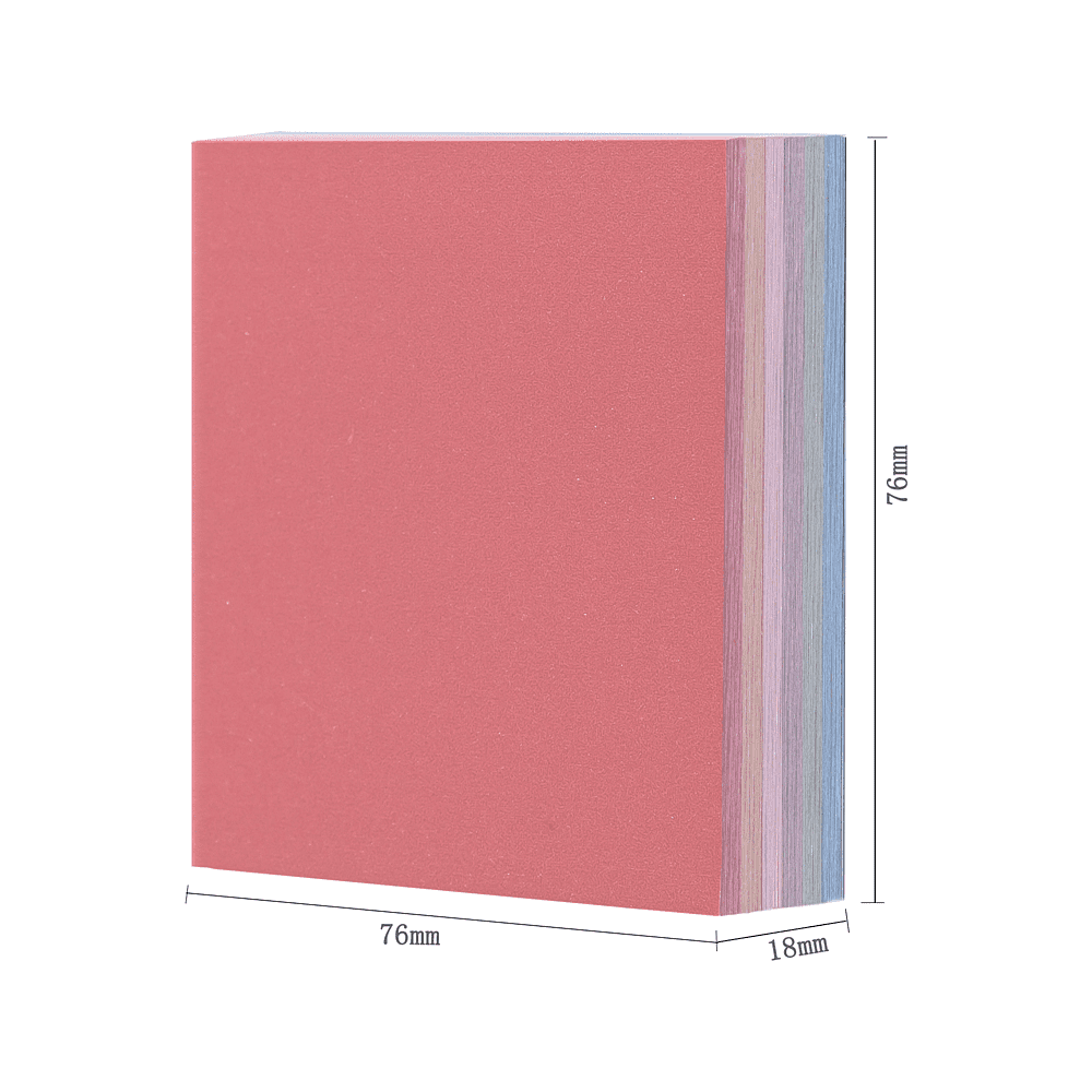 Бумага для заметок "Deli 21553", 76х76х18 мм, 150 листов, 80г/м2, ассорти - 3