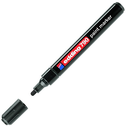 Маркер перманентный на нитрокраске Edding "790", желтый - 2