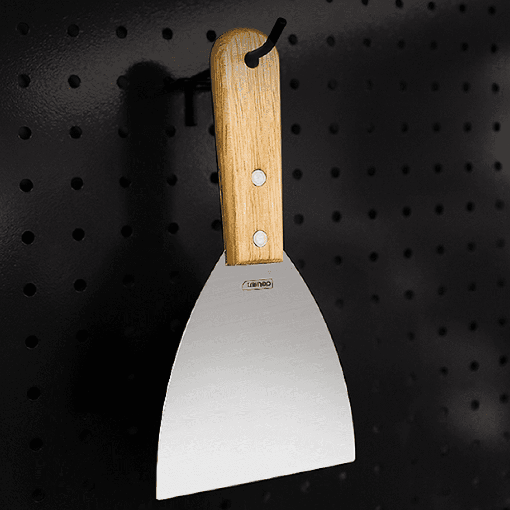 Шпатель Deli YS DL-HD1C, нержавеющий, 25 мм, деревянная рукоятка - 5