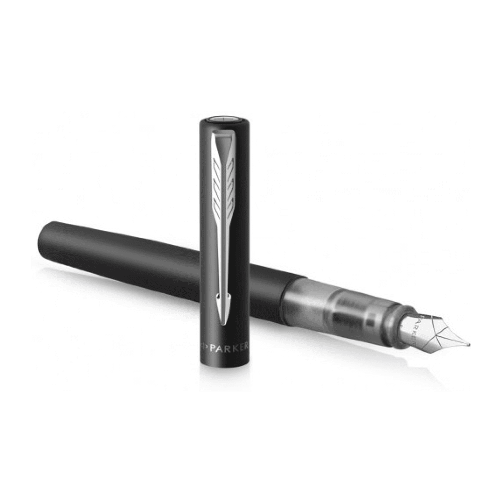 Ручка перьевая Parker "Vector XL" F21, М, черный, патрон синий - 4