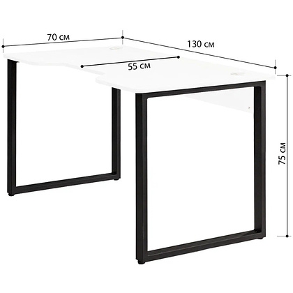 Стол компьютерный игровой Millwood Лофт Гонконг (ДТ-3), 1300x700 мм, белый, черный - 3