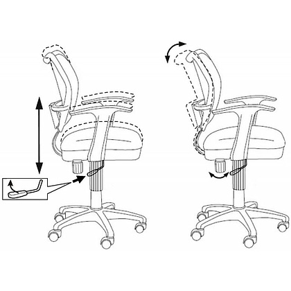 Кресло для детей Бюрократ "CH-W797/OR/TW-96-1", сетчатая ткань, пластик, оранжевый - 4
