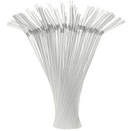 Трубочки для коктейля с гофрой, 210x5 мм, 250 шт, прозрачные