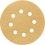 Круг шлифовальный абразивный Krugo Master, 8 отверстий, d125, p.40, 10 штук