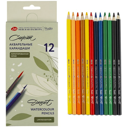 Карандаши акварельные "Сонет цветочное вдохновение", 12 цветов - 3