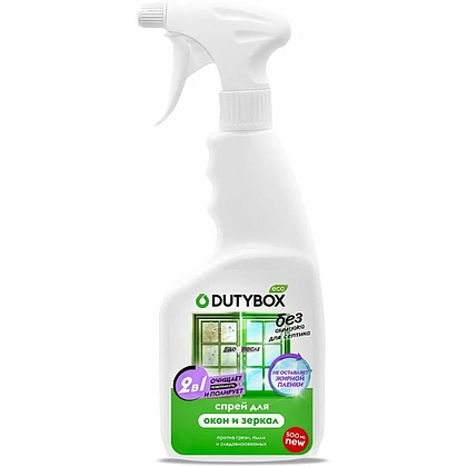 Средство для мытья окон и стекол "Dutybox", экологичное, с триггером, 500 мл