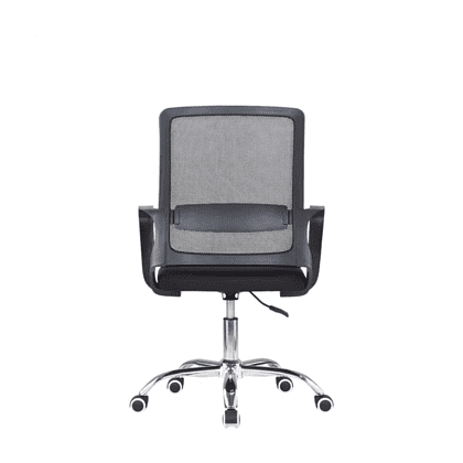 Кресло для персонала SitZone "U-0385 CH", ткань, хром, черный - 3