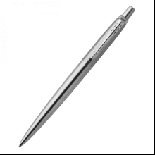 Ручка шариковая автоматическая "Parker Jotter Stainless Steel CT", 0.7 мм, серебристый, стерж. синий