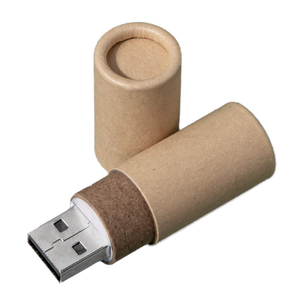 USB Flash накопитель 2.0 "Tube", 8 Gb, картон, натуральный