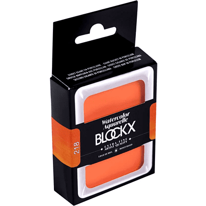 Краски акварельные "Blockx. Giant pan", 218 перманентный оранжевый, 18 мл., кювета - 4