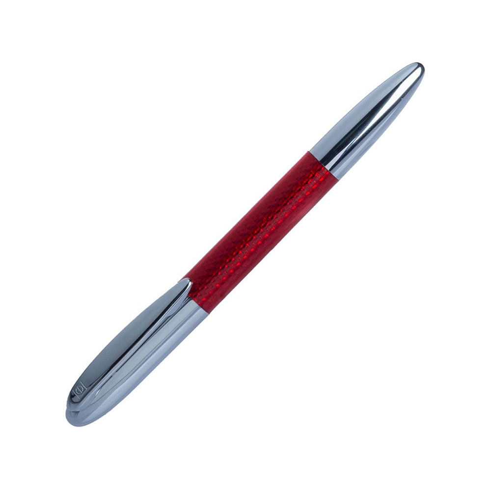 Ручка-роллер "Senator Solaris", 0.5 мм, красный, серебристый, стерж. синий - 2