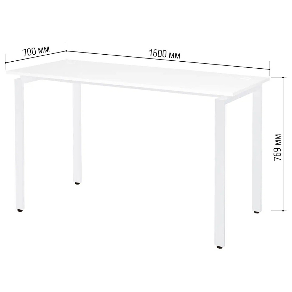 Стол письменный Millwood Лофт Сиэтл (ДТ-5), 1600х700 мм, белый - 12