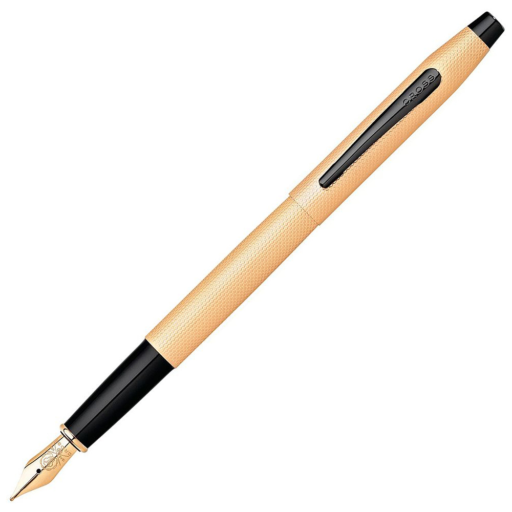Ручка перьевая "Cross Classic Century Brushed Rose-Gold PVD", M, розовое золото, черный, патрон черный