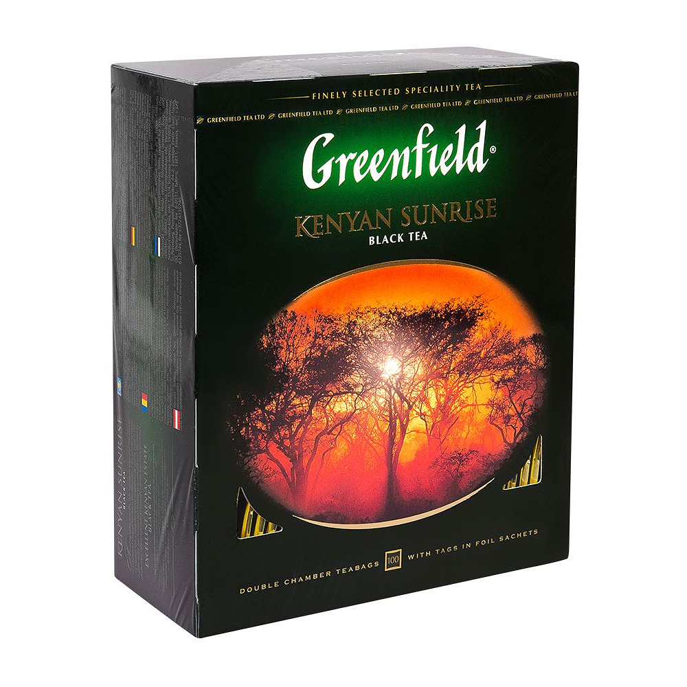 Чай "Greenfield" Kenyan Sunrise, 100 пакетиков x2 г, черный