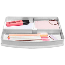 Подставка для канцелярских мелочей “Autentik”, 3 деления, белый