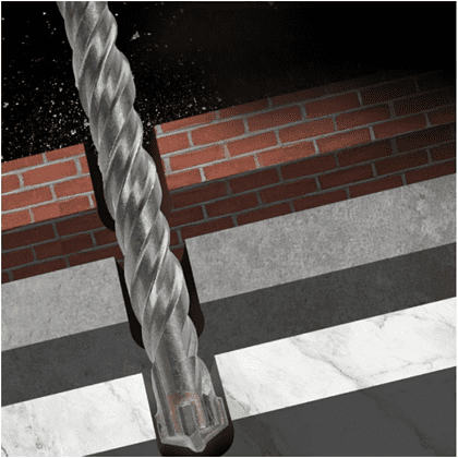 Бур по бетону Deli YS EDH-Y06160, 6 x 160 мм, SDS-PLUS - 4